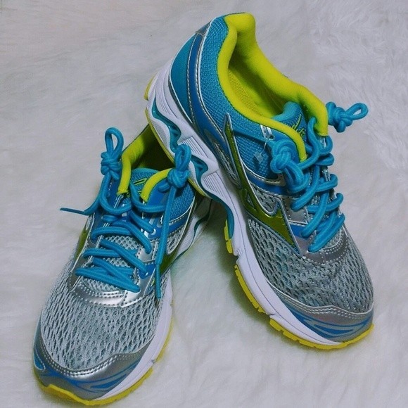 NEW Mizuno Women's Wave Inspire 13 Teal/White Running Sneakers US 6 Athletic - Picture 4 of 9